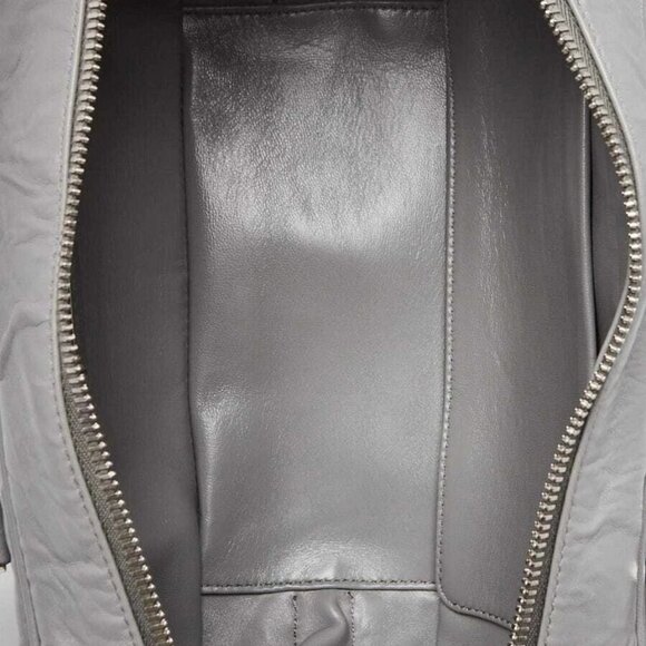 Prada Slate Grey Antique Nappa Leather Small Top Handle Crossbody Bag - 1BB099 - Picture 12 of 12